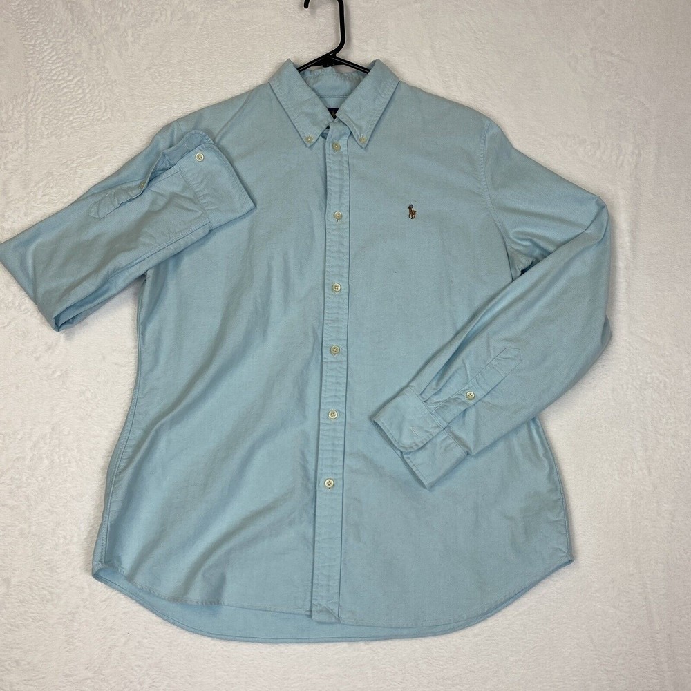 Ralph Lauren Button Up Blue Adult Women’s XL Custom Fit Long Sleeve Casual